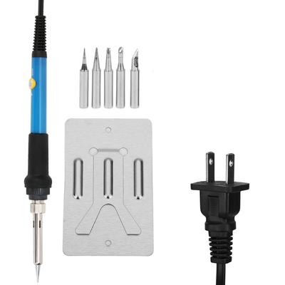 7Pcs Electric Soldering Iron Set Adjustable Temperature Wood Carving Welding Tool 60W ACUS Plug