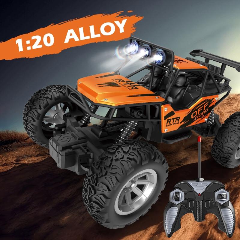 1:20 R/c Remote Control Alloy Car, Full Function Radio Control High Performance Climbing Vehicle, LED Roof Light, Christmas gift