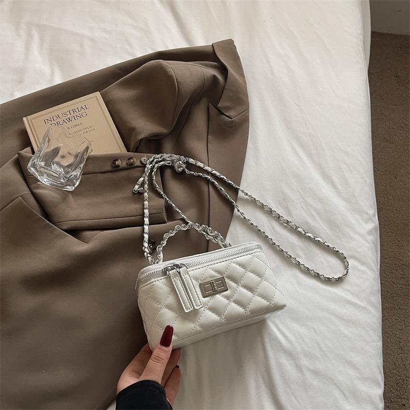 Raute Stickgarn Tasche Damen neue Sommer vielseitige Kette Umhängetasche modische tragbare Box kleine quadratische Tasche