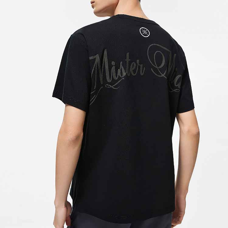 Li Ning Wade China Tour Series 2023 Graphic Cool Comfort Moisture-Wicking Short Sleeve T-Shirt Unisex Tops Black AHSTA33-1