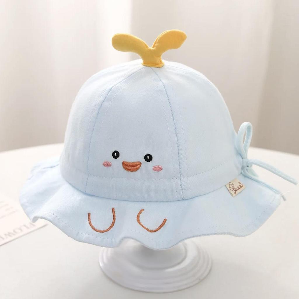 New Cartoon Bear Fisherman Hat: Korean Style Cute Sun Protection Bucket Hat for 1-Year-Old Boys and Girls