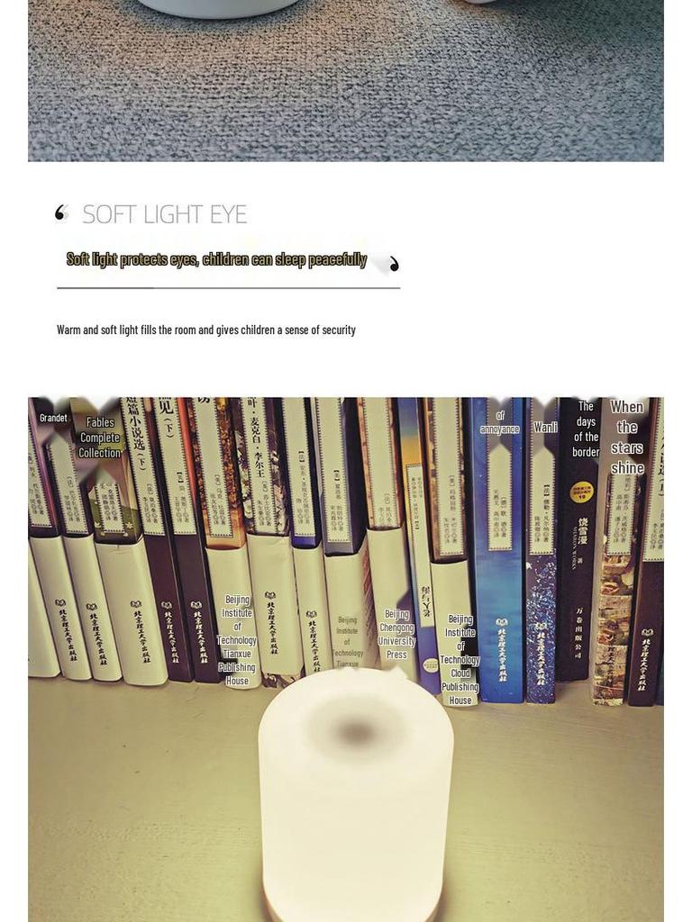 Wireless Rechargeable Touch Night Light – Eye-Friendly Bedside Lamp for Baby Feeding & Nighttime Trips