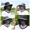 Summer Sun Hat Outdoor with Mosquito Head Net Neck Flap Breathable Men Women