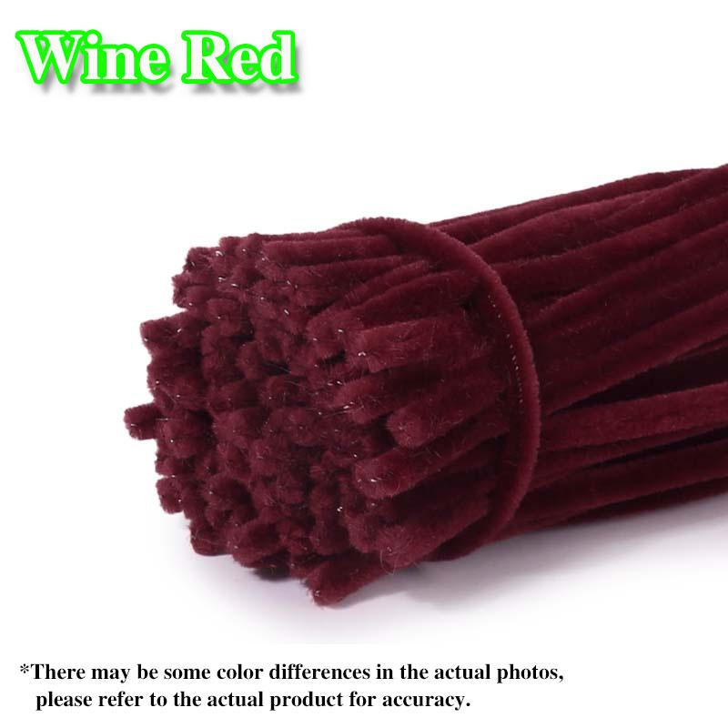 50/100Pcs Chenille Stems Colorful DIY Strips Twist Bar Anvil Wire Plush Strips Handmade Art Materials Toys DIY Craft Supplies