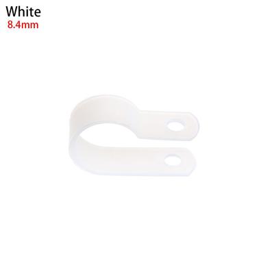 100 PEÇAS Acessórios Elétricos de Metal para Ferragens Duráveis Fixadores para Mangueira de Fiação Fixação de Tubo Braçadeira de Cabo de Nylon Clipe Tipo R
