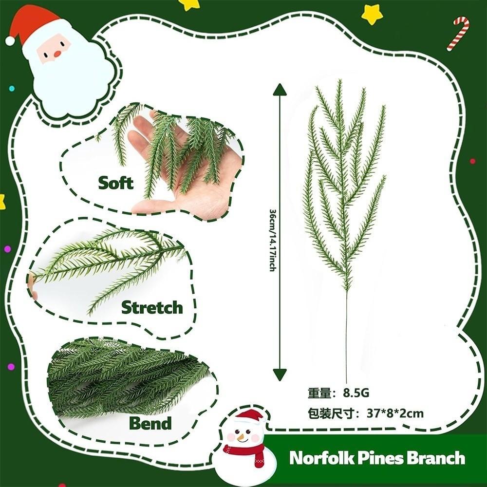 12pcs Plastic Plant Artificial Pine Branches Flower Arrangement Accessories  Home Decoration