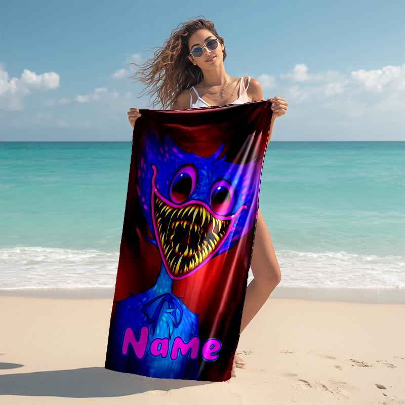 Personalized Customized Proof Beach Towel with Poppy Playtime Pattern - Soft, Absorbent,quick-drying,perfect Swimming,camping&bathing