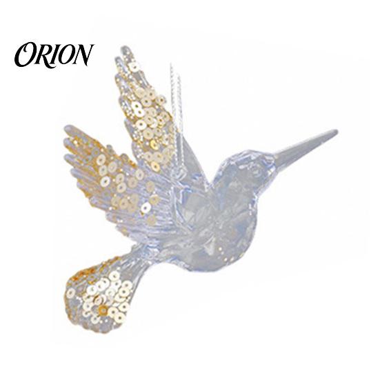 Christmas Tree Gift Ornaments Faux Crystal for Tree, Clear Snowflake/Starfish/Heart/Bird/Horse Hanging Decoration Decorations with Sequins Xmas Winter