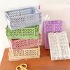 1Pc Foldable Mini Desk Organizer Box - Compact, Space-Saving Design, Polished Finish for Tidy Student Workspaces