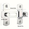 1 Peça Trinco de Porta de Aço Inoxidável, Fechadura Antifurto para Porta de Celeiro Deslizante, Ferramentas Fechadura de Porta Janela Armário Preto Fosco Prata