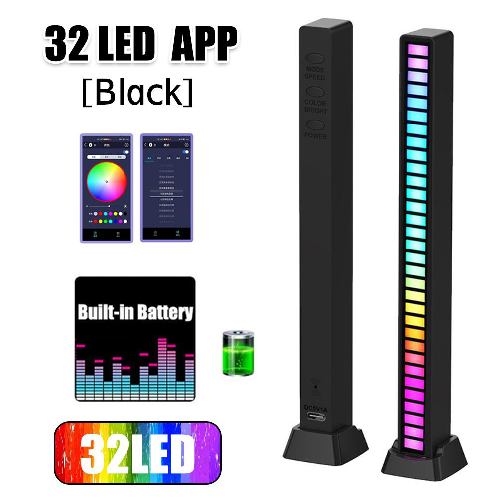 LED Strip Lights RGB Music Sound APP Control Pickup Rhythm Ambient Lamp Atmosphere Night Lights For Room Home Party Decoration
