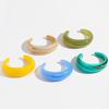 Best-selling Vintage Graded Resin Bracelet, Fresh Summer Colorful Open-top Bang, Niche Design Accessory for Women