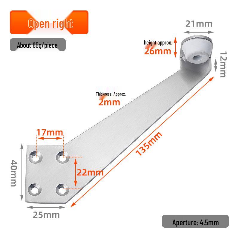 

Stainless Steel Anti-Collision Glass Door Stopper and Fixer for Bathrooms