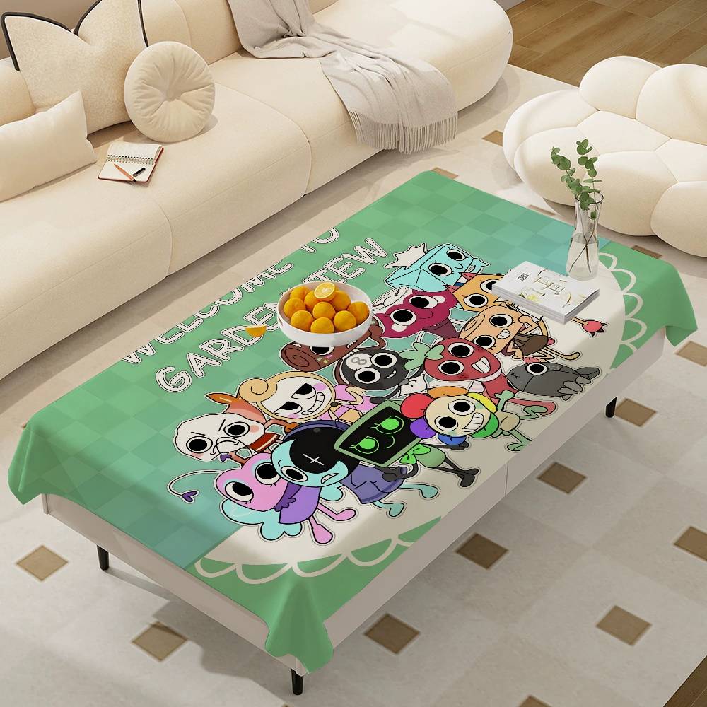 D-Dandys Wereld Cartoon Tafelkleed Verjaardagsfeest Bruiloft Kerst Tafelhoes Afveegbare Bureau Doek Decoratie Covers Rechthoek 90x140cm