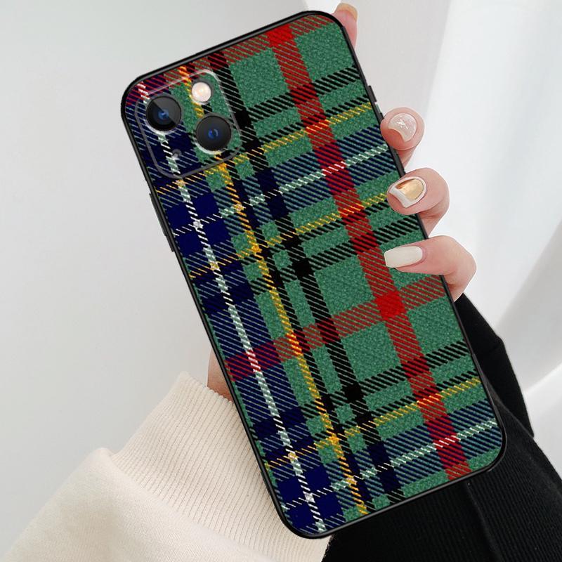 

Clan Stewart Dress Plaid Pattern Phone Case For iPhone 17 Pro Max 15 14 13 11 12 16 Pro Max mini 15 16 Plus 16e 17 Air Cover iPhone 17Pro MAX