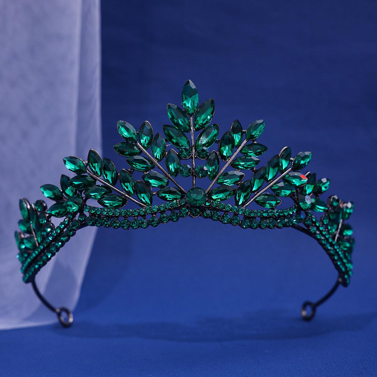 

Свадебные головные уборы зеленого цвета, женские изысканные ослепительные вечерние короны, роскошные диадемы на день рождения