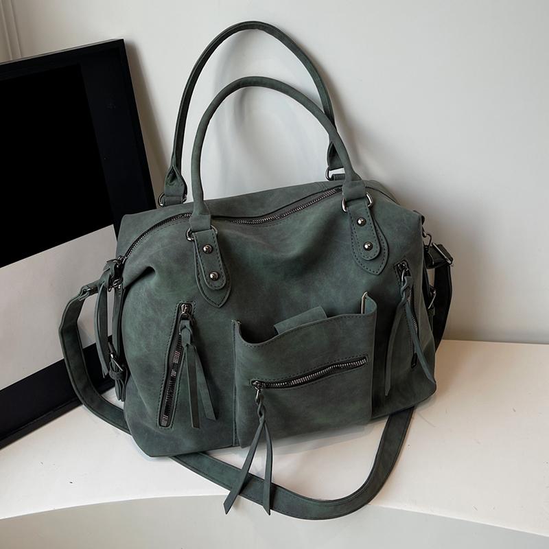 Vintage Women's PU Handbag, Simple Tote Bag, Large-capacity Messenger Bag, Fashionable Large-capacity Daily Handbag, Vintage Style