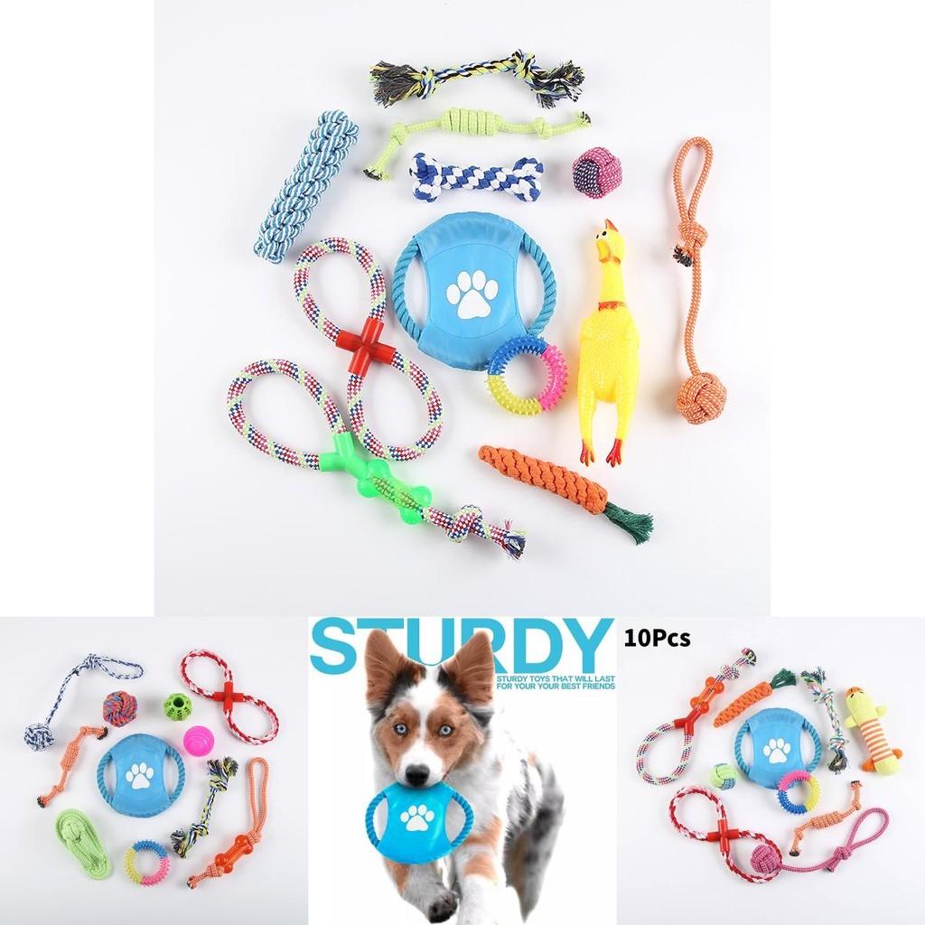 High-quality Cotton Rope Dog Toy Set With Durable Chew Balls For Playful Pets