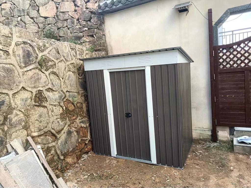 Rainproof Steel Storage Shed with Lock for Garden Tools and Sundries