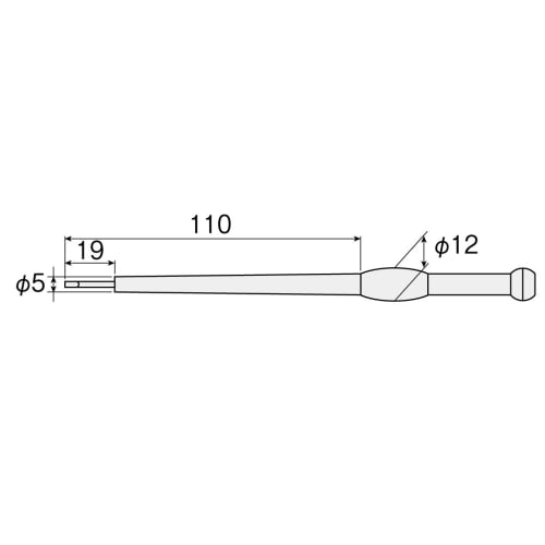 HOZAN D-272 Ceramic Adjustment Screwdriver, Completely Non-Magnetic, Single Item, Tip Size -1.8 x 0.4mm, Core Driver, for Adjusting Ferrite Cores and