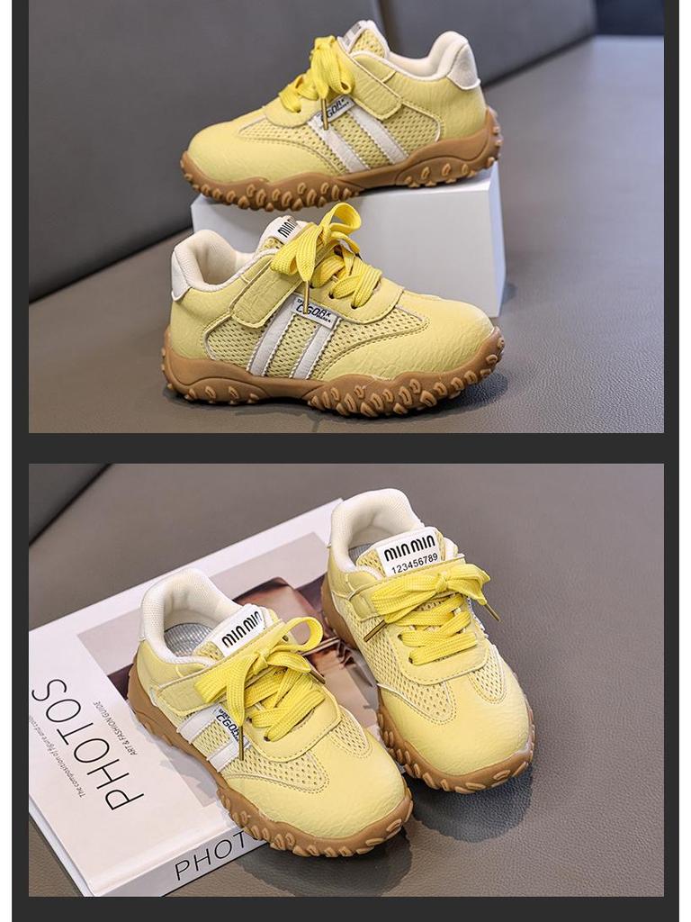 Autumn 2025 Kids' Sports Shoes: Breathable Fashion Sneakers with Soft Soles for Running and Training—Girls' & Boys' Style.