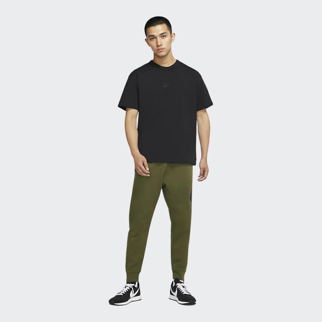 Nike Solid Color Logo Crew Neck T-Shirt Men Tops Black DD7019-010