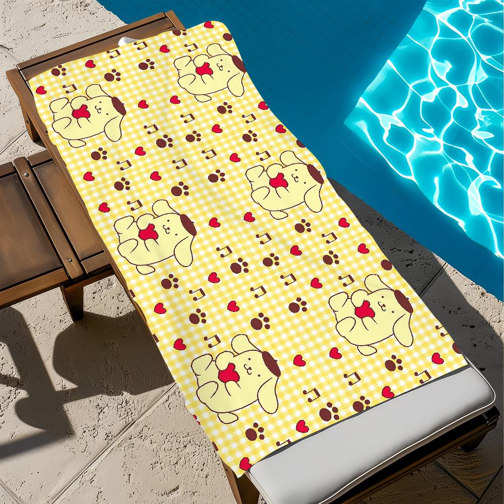 Towel Soft Pool Gift P-Pompompurin For Travel Gym Shower Cute Camping Quick Dry Cartoon Sports Large Beach Towel