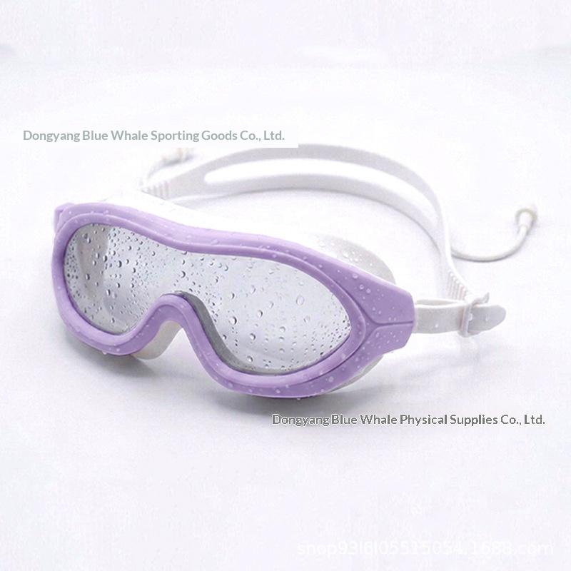 Silicone Large Frame Hd Clear Anti Fog Adjustable Swimming Goggles Diving Eyewear For Adult Men Women