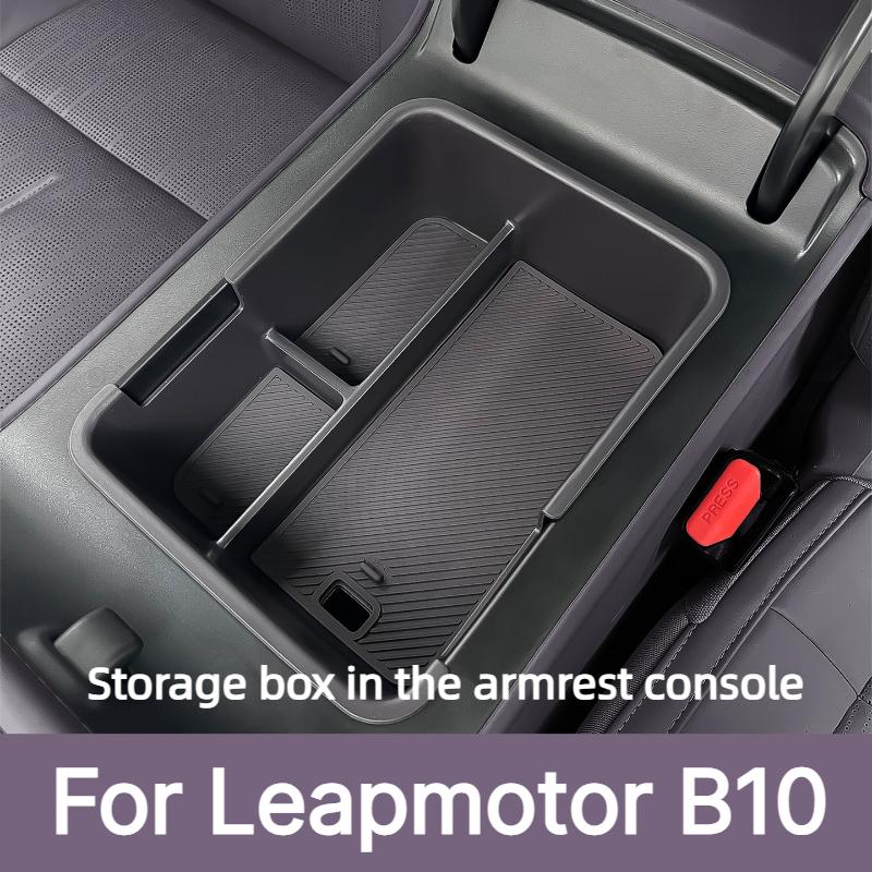 For Leapmotor B10 2025 2026 Central Control Armrest Inner Storage Box Organizer Container Car Interior Accessories