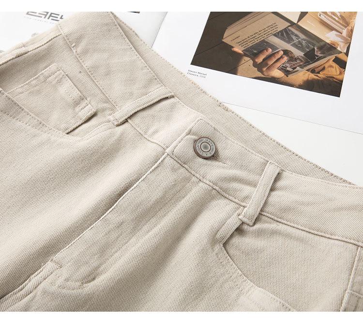 Women's High Waist Retro Curved Blade Jeans - Slimming Straight Fit for Spring & Autumn 2026