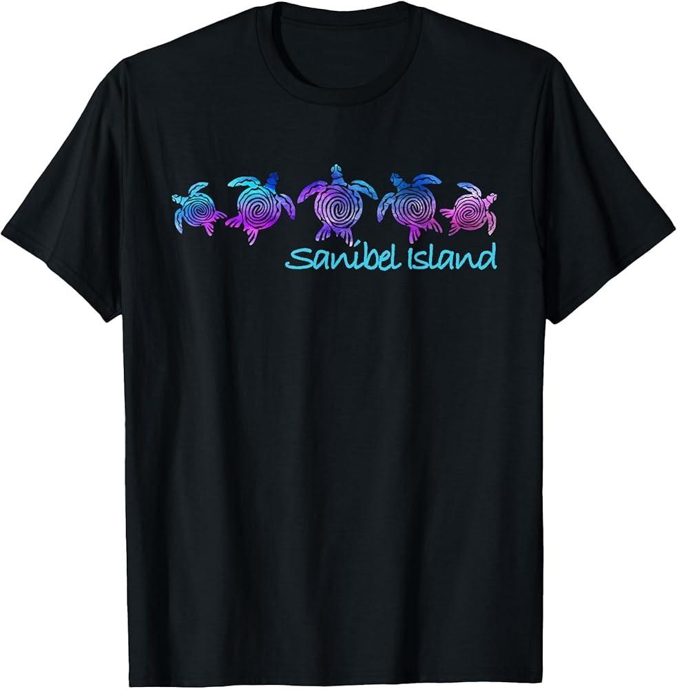 Sanibel Island Beach Design Tribal Turtle Gift TShirt Unisex T-Shirt S
