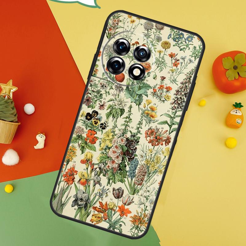 Flower Plant Art Case For OnePlus Nord 5 CE 2 3 4 Lite N20 N30 OnePlus 15 13 12 11 10 10T 12R 13T 13R Cover