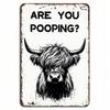 Metal Wall Art Cow Farmhouse Sign Bathroom Decor Funny Gift