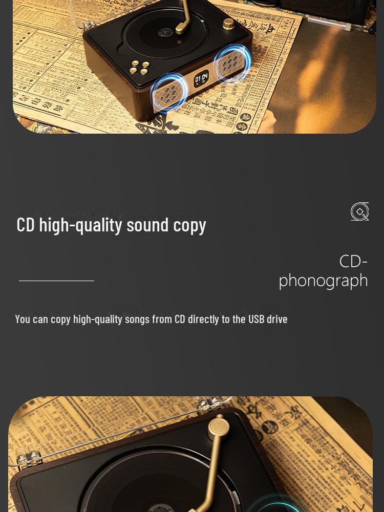 Retro Bluetooth CD Player & Creative Speaker