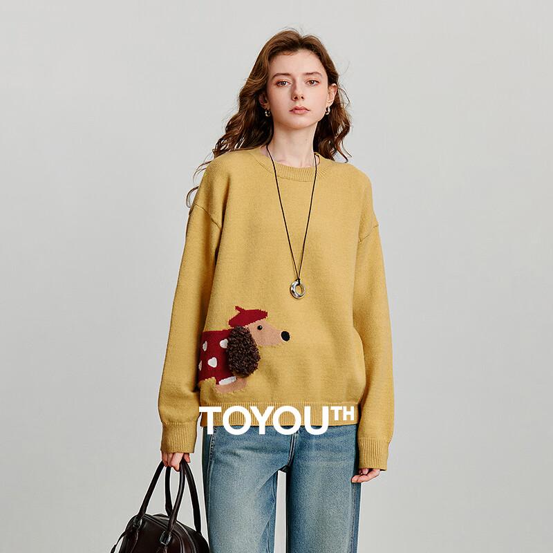 

Женский жаккардовый вязаный свитер Chuyu с таксой M