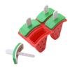 Summer 4 Hole Watermelon Popsicle Mold Ice Cream Mold DIY Homemade Mould with Sticks