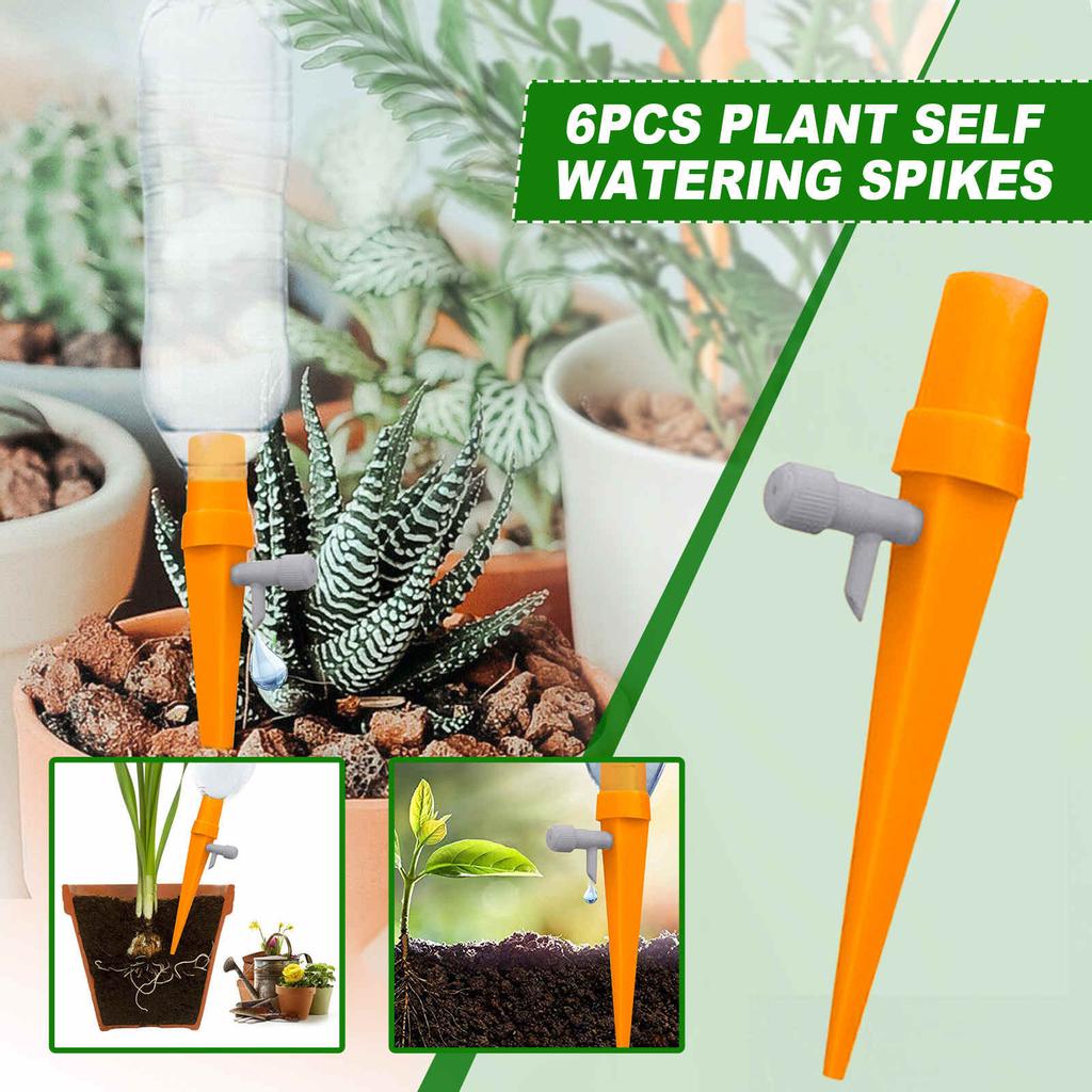 6PCS Bottle Automatic Adjustable Drippers Self-Watering Sprinklers Garden Drip Irrigation Device Bonsai Waterers Indoor Outdoor
