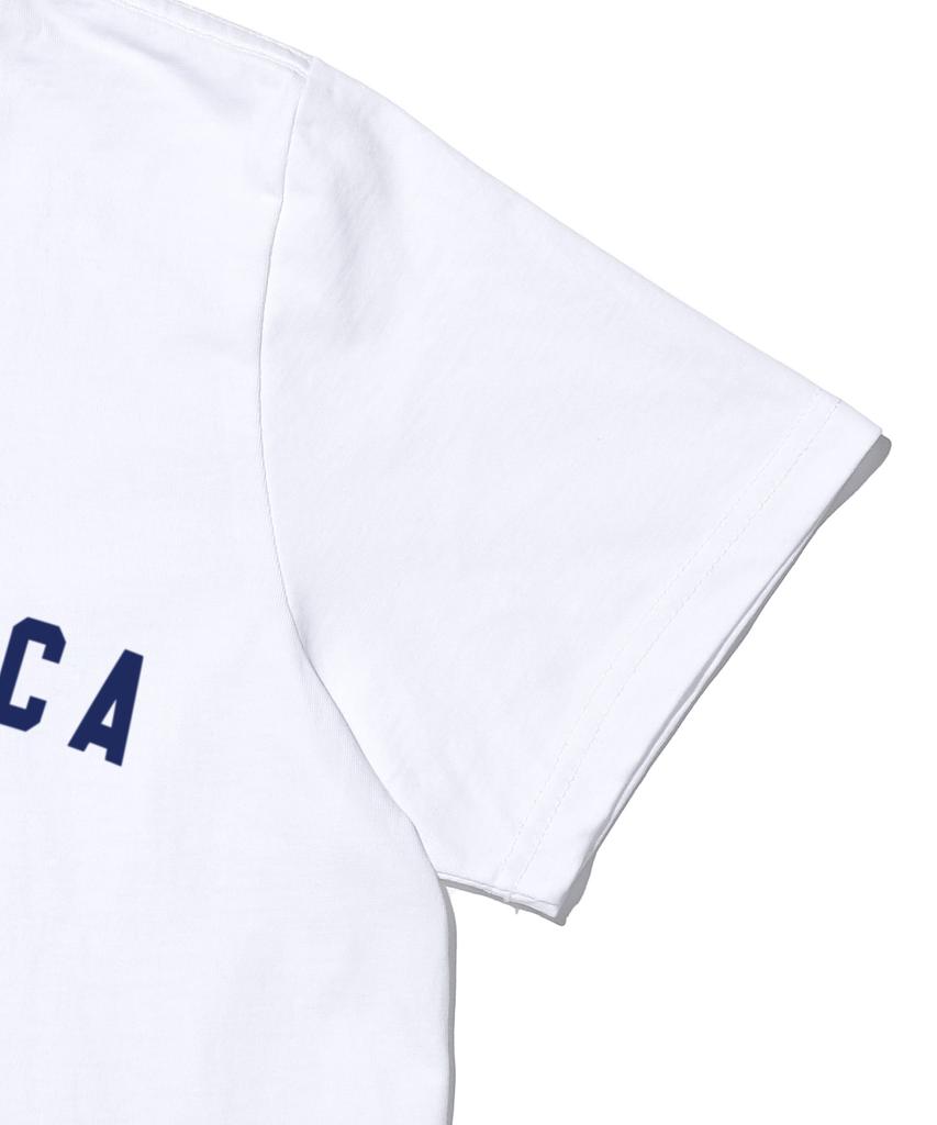 PAPERBOY Crop Santa Monica Short Sleeve T-Shirt - White