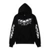 Gothic Skeleton Autumn Winter Unisex Hooded Sweatshirt Anime Graphic Print Fleece Lined Warm  Casual Pocket Hoodie for Couple Daily Outfit