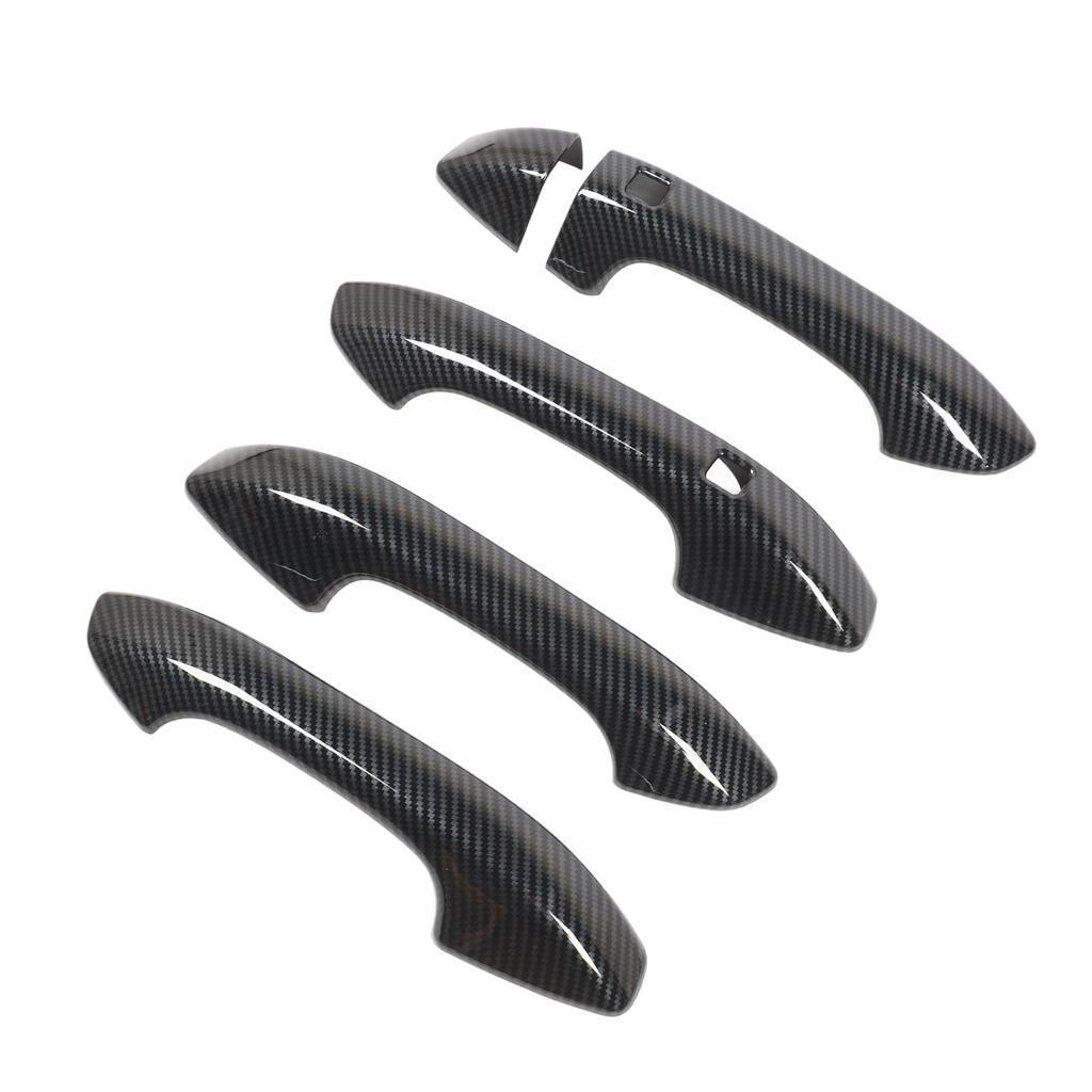 Exterior Door Handle Cover Carbon Fiber Pattern Outside Door Handle Decoration Trim Replacement for