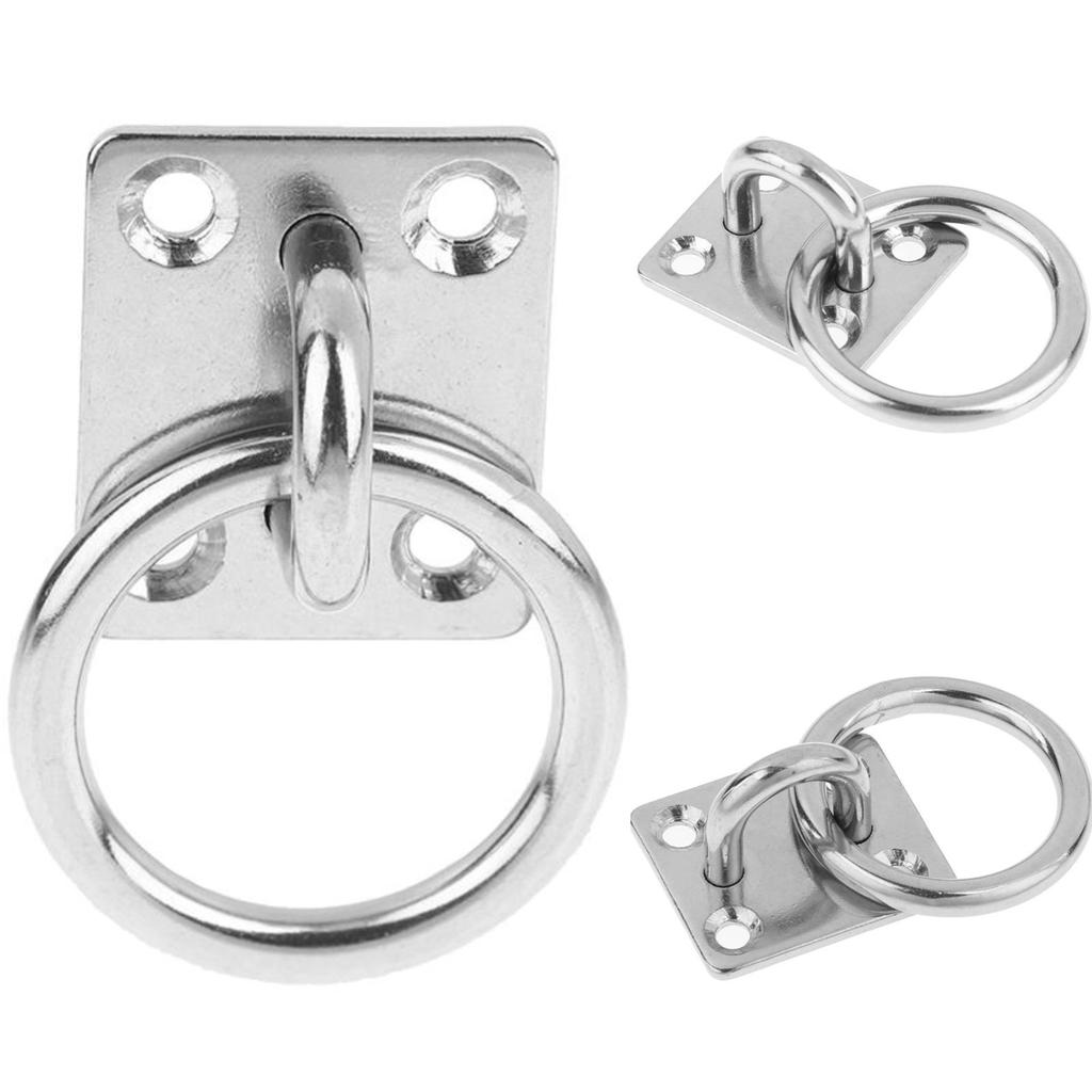 1/3/5PCS Hardware Silver Stainless Steel Universal With Ring Marine Eye Plate Stable Rust Protection Boat Cabin Accessories