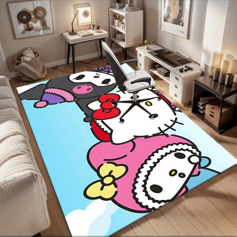 1pc Sanrio Melody Mermaid Printed Office Carpet Rectangle Rug Under The Table,Perfect Room Decor for Living Room, Bedroom, Kitchen, Non-slip Floor Mat
