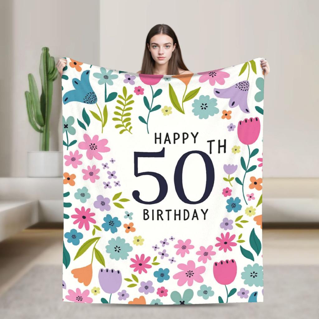 Warm Cozy Blanket Picnic Turning 60 Year Present For Man's 60th Birthday Throw Blanket Pattern Bedspread For Couch Bed
