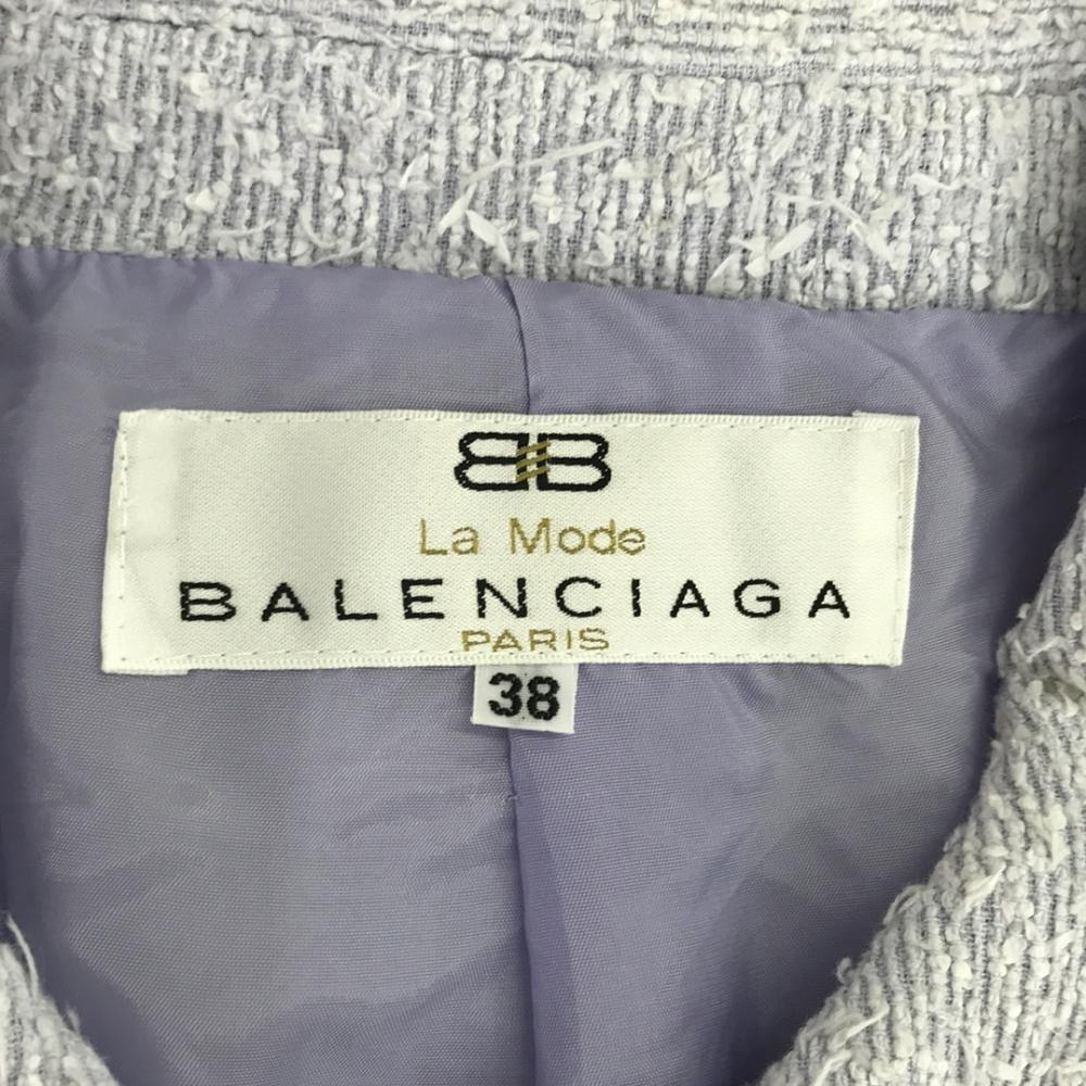 BALENCIAGA 90s Made in Japan Old Stainless collar coat 38 Light blue Women Used