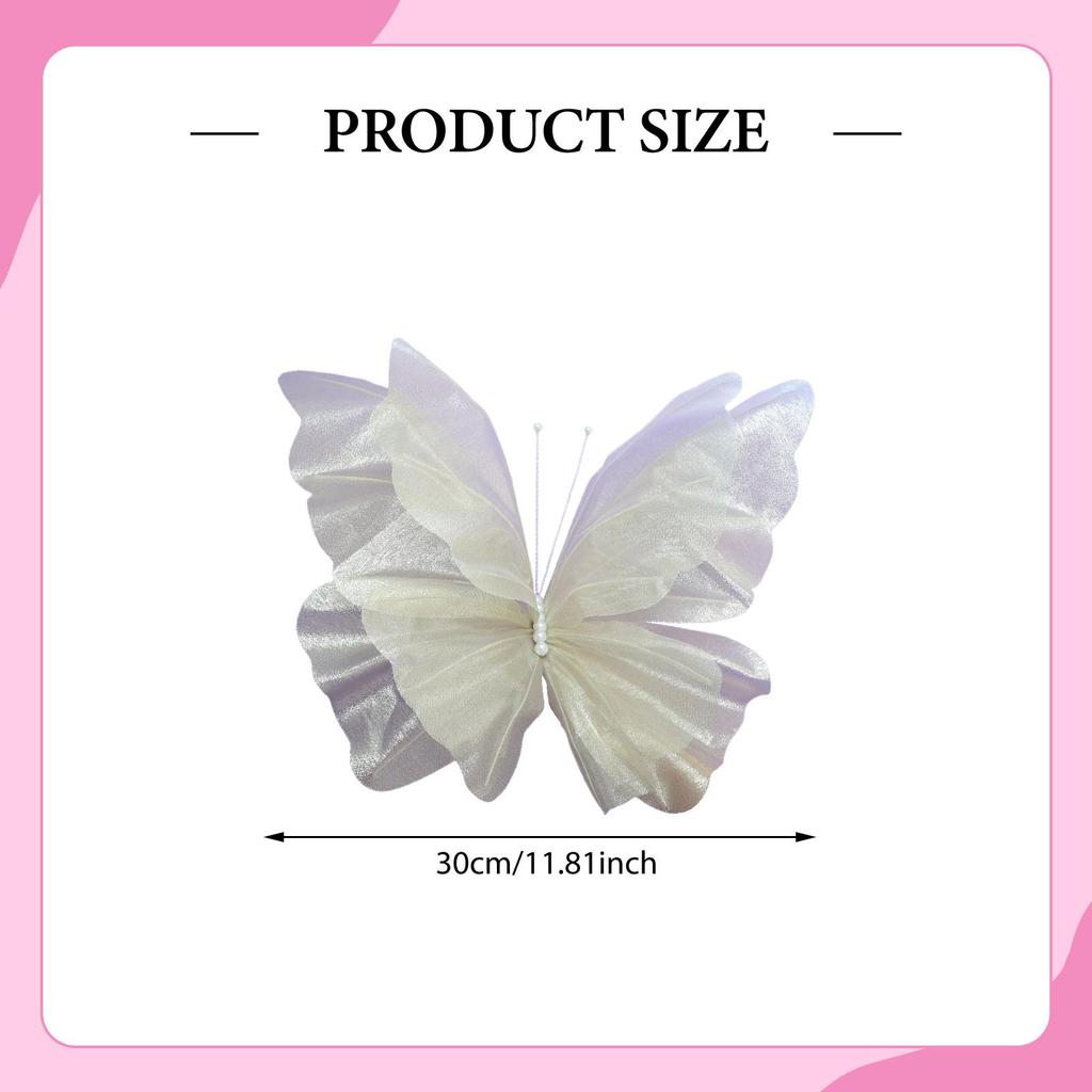 Giant Artificial Butterfly Mariage Decor Gauze Fake Butterfly Wedding Decoration for Living Room Outdoor Wall Anniversary