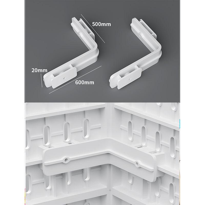 No-Drill Wall-Mounted Pegboard: Customizable Storage Hooks & Baskets Display for Home or Study Room.