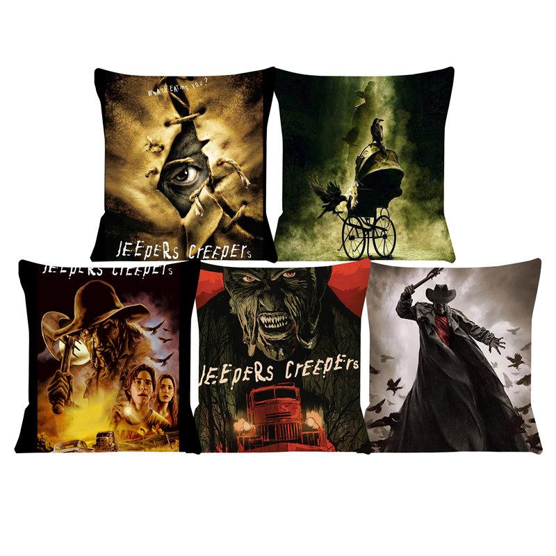 Superweiche Kissenhülle Horrorfilm 45x45 Kissen für Stühle Heimdekorationskissen für Sofa Überwurf-Kissenbezug SJ219