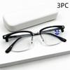 Half Rim Reading Glasses Smart Zoom Anti Blue Light Eyeglasses Lightweight Semi Rim Presbyopic Glasses For Daily Reading Use