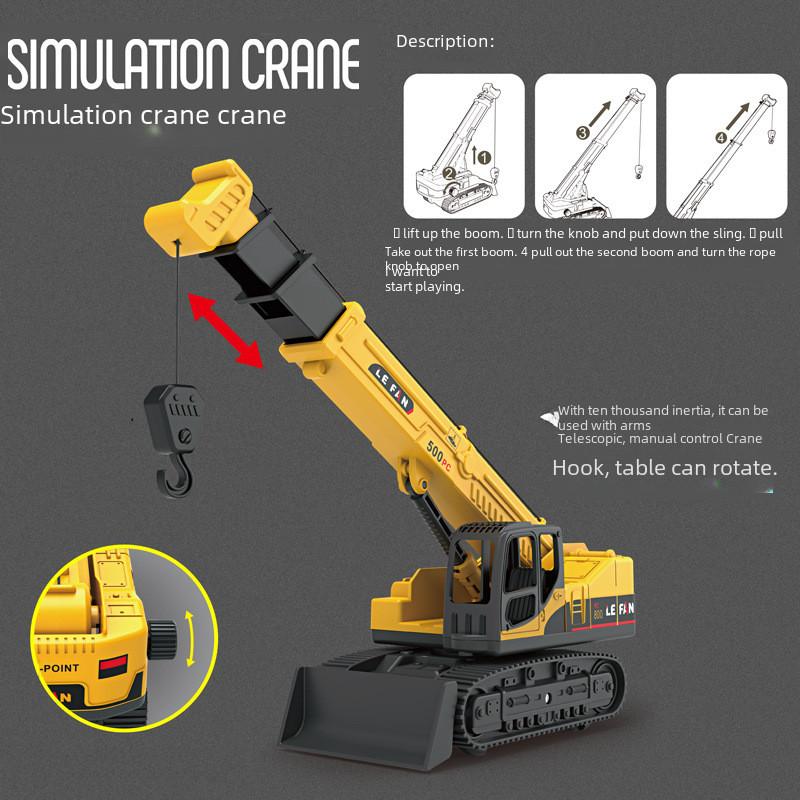 Inertia Simulation Engineering Vehicle Toy Crane Model Childrens Holiday Gift