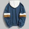 Mens Casual Patchwork Slim Fit Hoodie Outwear Blouse Sweatshirt